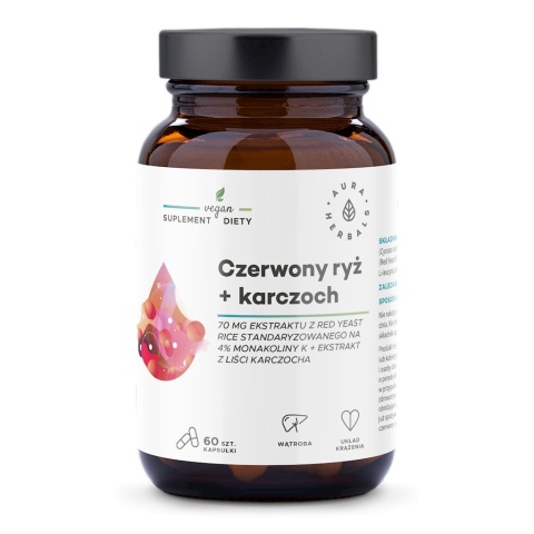 Czerwony Ryż + Karczoch, Aura Herbals, 60 kapsułek