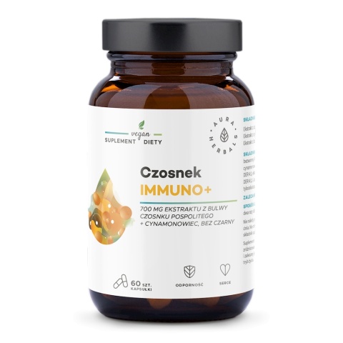 Czosnek Immuno+, Aura Herbals, 60 kapsułek