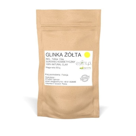 Francuska GLINKA ŻÓŁTA certyfikowana, Esent, 100g