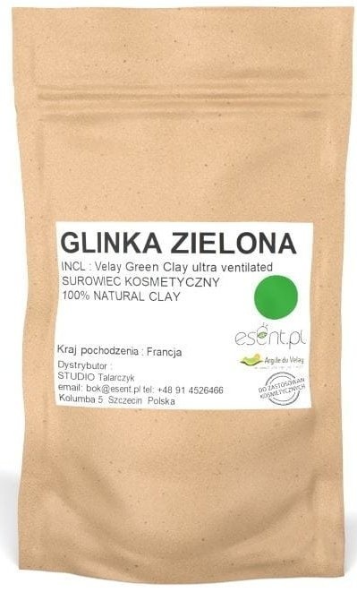 Francuska Glinka Zielona Certyfikowana, Esent, 100g