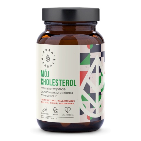 Mój Cholesterol, prawidłowy poziom, Aura Herbals, 60 kapsułek