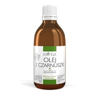 Olej z Czarnuszki Nierafinowany, Tłoczony na Zimno, Esent, 250ml