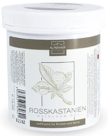 Żel z Liści Czerwonych Winogron i Kasztanowca Alpenhof, 500ml