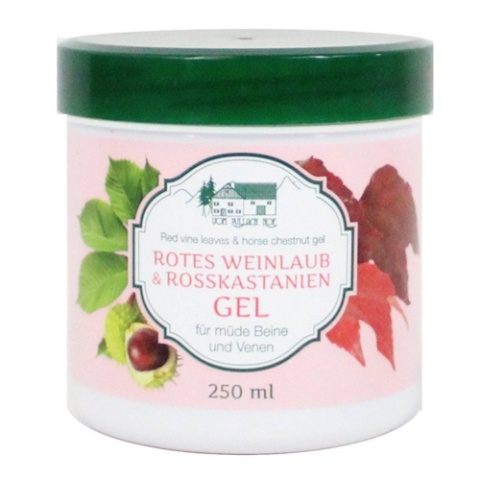 Żel z Liści Czerwonych Winogron i Kasztanowca, Pullach Hof, 250ml