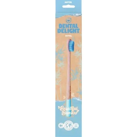Bambusowa szczoteczka do zębów Beautiful Bamboo niebieska, Dental Delight