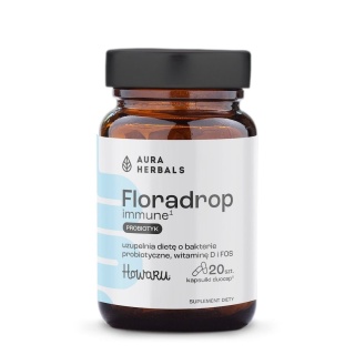 Floradrop immune, probiotyk, Aura Herbals, 20 kapsułek