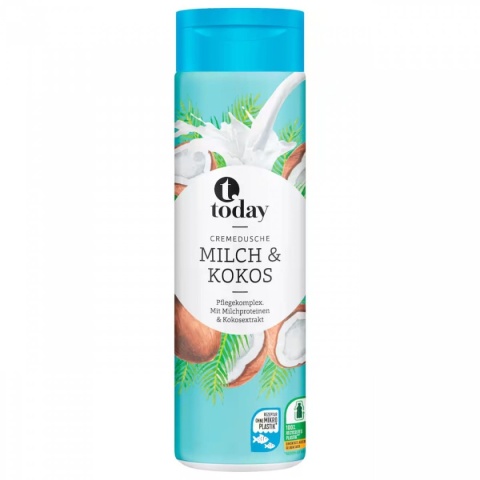 Kremowy Żel pod prysznic Mleko i Kokos, Today, 300ml