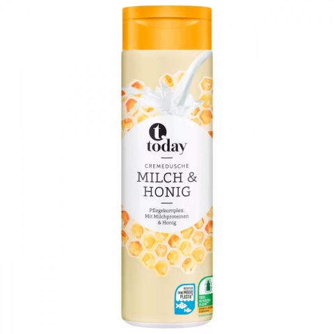 Kremowy Żel pod prysznic Mleko i Miód, Today, 300ml