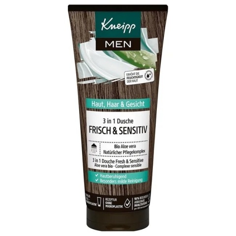 Męski Żel pod prysznic MEN 3w1 Fresh & Sensitive, Kneipp, 200ml