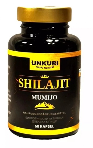 Mumijo Shilajit 100% Naturalny, Kirgistan, UNKURI, 60 Kapsułek