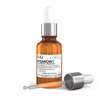 Olej Arganowy tłoczony na zimno, ze Świeżych Orzechów, Esent, 30ml