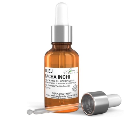 Olej Sacha Inchi, 100% Organiczny Tłoczony na Zimno, Esent, 30ml