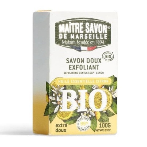 Peelingujące mydło prowansalskie, CYTRYNA, Maitre Savon de Marseille, 100g
