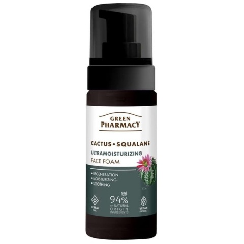 Pianka do mycia twarzy z Kaktusem i Skwalanem, Green Pharmacy, 150ml