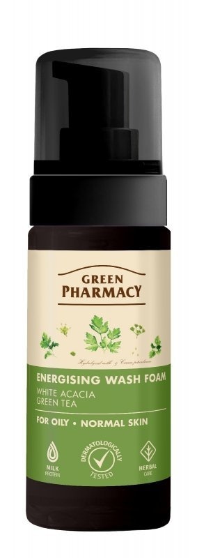 Pianka energetyczna do mycia skóry tłustej i normalnej GREEN PHARMACY, 150ml