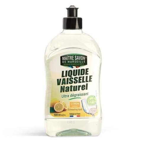 Płyn do mycia naczyń CYTRYNA, ECOCERT, Maitre Savon de Marseille, 500ml