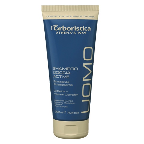 Rewitalizujący szampon żel pod prysznic dla mężczyzn Active, L'Erboristica Uomo, 200ml
