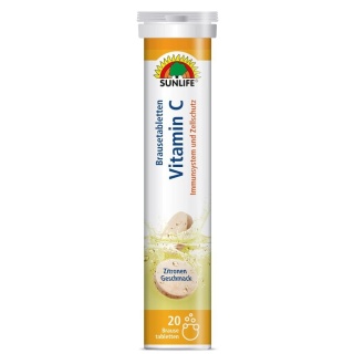 Sunlife Tabletki musujące z witaminą C, 20 sztuk