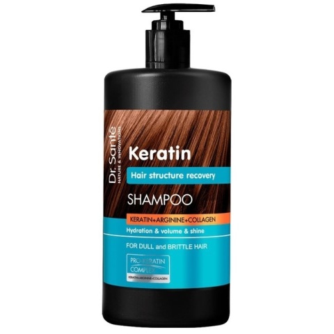 Szampon do włosów matowych i łamliwych, DR.SANTE Keratin, 1000ml