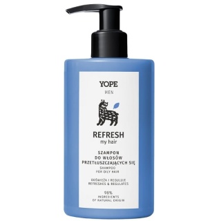 Szampon do włosów przetłuszczających się Yope Men Refresh my Hair, 300ml