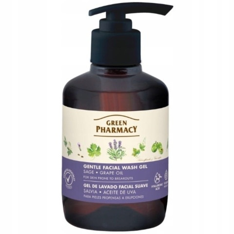 Żel do mycia twarzy Szałwia i Olej Winogronowy, Green Pharmacy, 270ml