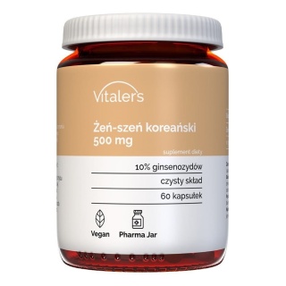 Żeń-szeń koreański 500 mg Vitalers, 60 kapsułek