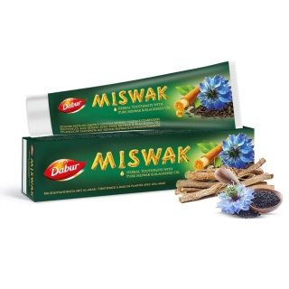 Ziołowa Pasta do Zębów z Czystym Miswak i Olejem z Czarnuszki Dabur, 100g