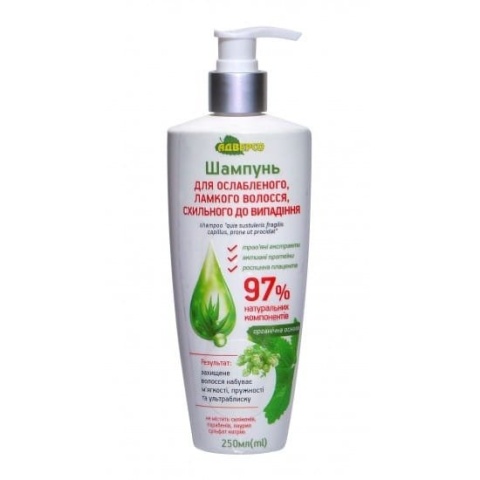 Ziołowy Szampon do Włosów Osłabionych, Łamliwych i Skłonnych do Wypadania, Adverso, 250ml