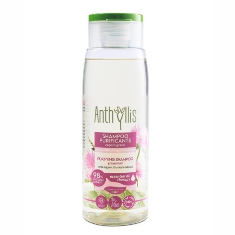 Bio Szampon oczyszczający do włosów przetłuszczających się, z Ekstraktem z łopianu, Anthyllis, Pierpaoli, 300 ml