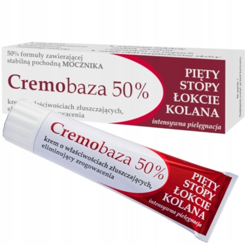 CREMOBAZA 50% Krem z mocznikiem złuszczający do pięt,stóp,łokci i kolan - skóra zrogowaciała 30g
