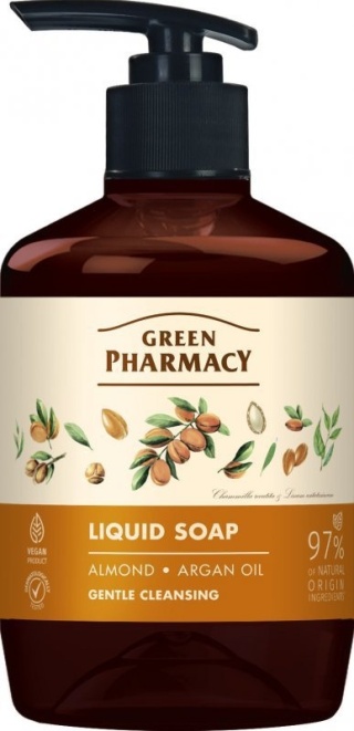 GREEN PHARMACY Mydło w płynie Migdały + Olej arganowy 460 ml