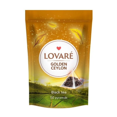 Herbata czarna ekspresowa „Golden Ceylon" Lovare, 50 piramidek x 2g