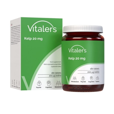 Kelp (Listownica japońska) 20 mg Vitaler's, 180 tabletek