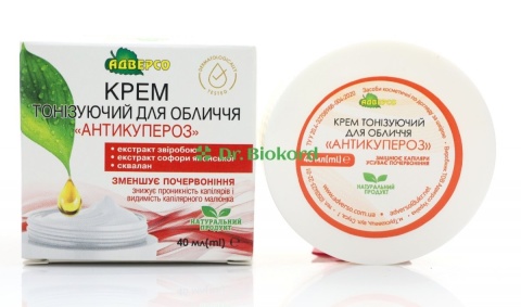 Krem do twarzy przeciw zaczerwienieniom i pękającym naczynkom „Antykuperoz" - Adverso, 40ml