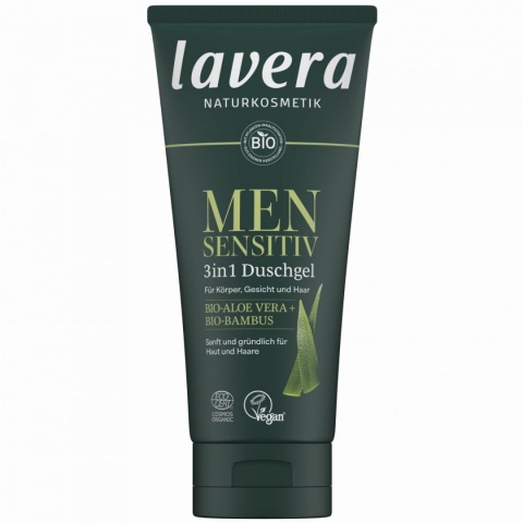 Męski Żel pod prysznic 3 w 1, Lavera Men Sensitive, 200ml