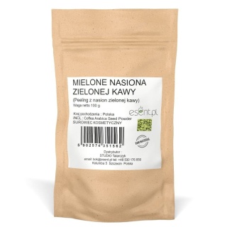 Mielone nasiona zielonej kawy (baza do peelingu), Esent, 100g