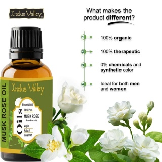 Naturalny Olejek Eteryczny z Róży Piżmowej, Indus Valley, 15ml