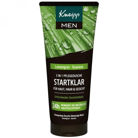Odświeżający żel pod prysznic 2w1 do ciała i włosów Men Startklar Kneipp, 200 ml