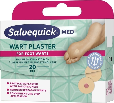 Plaster na Kurzajki, Salvequick Wart, 20szt.