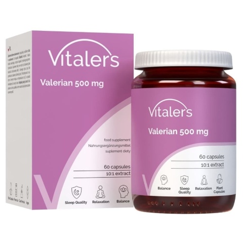 Waleriana (Kozłek lekarski) 500 mg, Vitaler's, 60 kapsułek