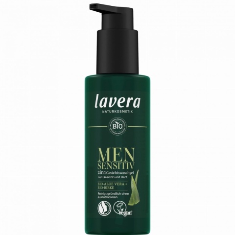 Żel do mycia twarzy 2 w 1 dla mężczyzn, Lavera Men Sensitive, 150ml