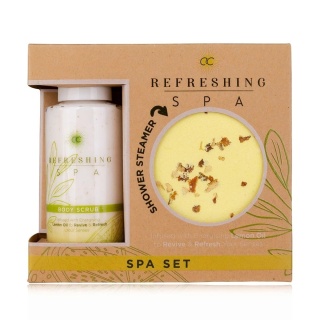 Zestaw Wellness REFRESHING SPA - Peeling do ciała + Pianka pod Prysznic, Lemon & Jasmine
