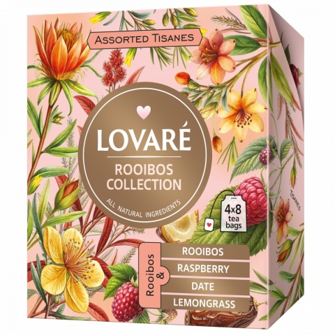 Zestaw herbat «Assorted Rooibos Tea» Lovare, 32 torebek x 1,3g