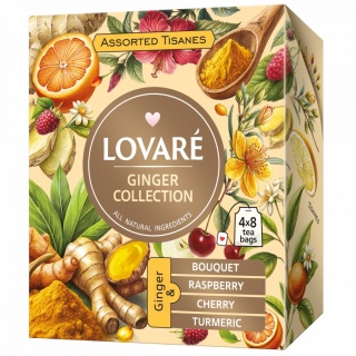 Zestaw herbat Assorted herbal tea GINGER, Lovare, 4 rodzaje po 8 szt.