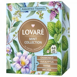 Zestaw herbat Assorted herbal tea MINT, Lovare, 4 rodzaje po 8 szt.