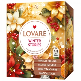 Zestaw herbat WINTER STORIES, Lovare (4 smaki po 8 kopert)