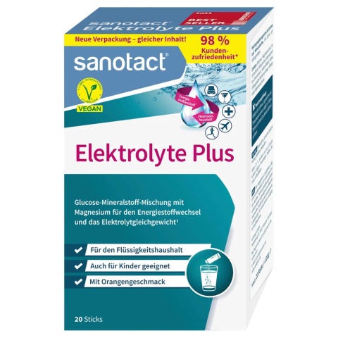 Elektrolyte Plus Sticks, Sanotact 20 saszetek (120 g)