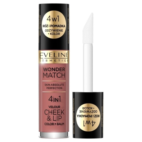 Eveline Wonder Match Róż i Pomadka w płynie 4w1 nr 05 4.5ml