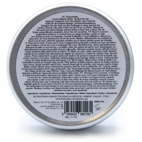 Kadzidłowiec Aromaterapeutyczne Masło Shea do Ciała, 90 g