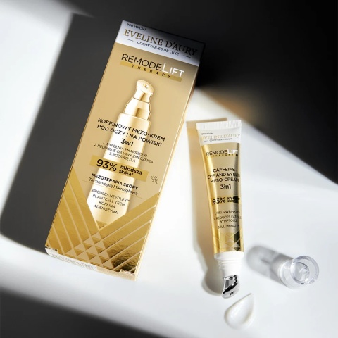 Kofeinowy Mezo-Krem 3w1 pod oczy i na powieki EVELINE D`AURY Remodelift Therapy, 15ml